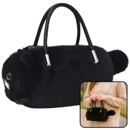 pluszowa-torebka-w-ksztalcie-kota-uchwyty-lancuszek-czarna-lean-toys