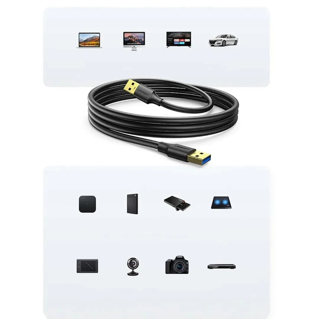 kabel-przewod-usb-usb-3-2-3m-czarny-ugreen-stan-nowy