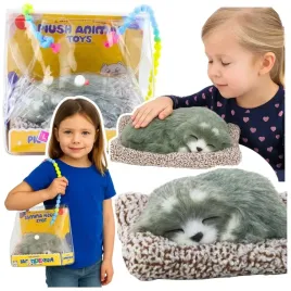 spiacy-pies-husky-na-poduszce-figurka-z-futerkiem-torba-dzwieki-lean-toys