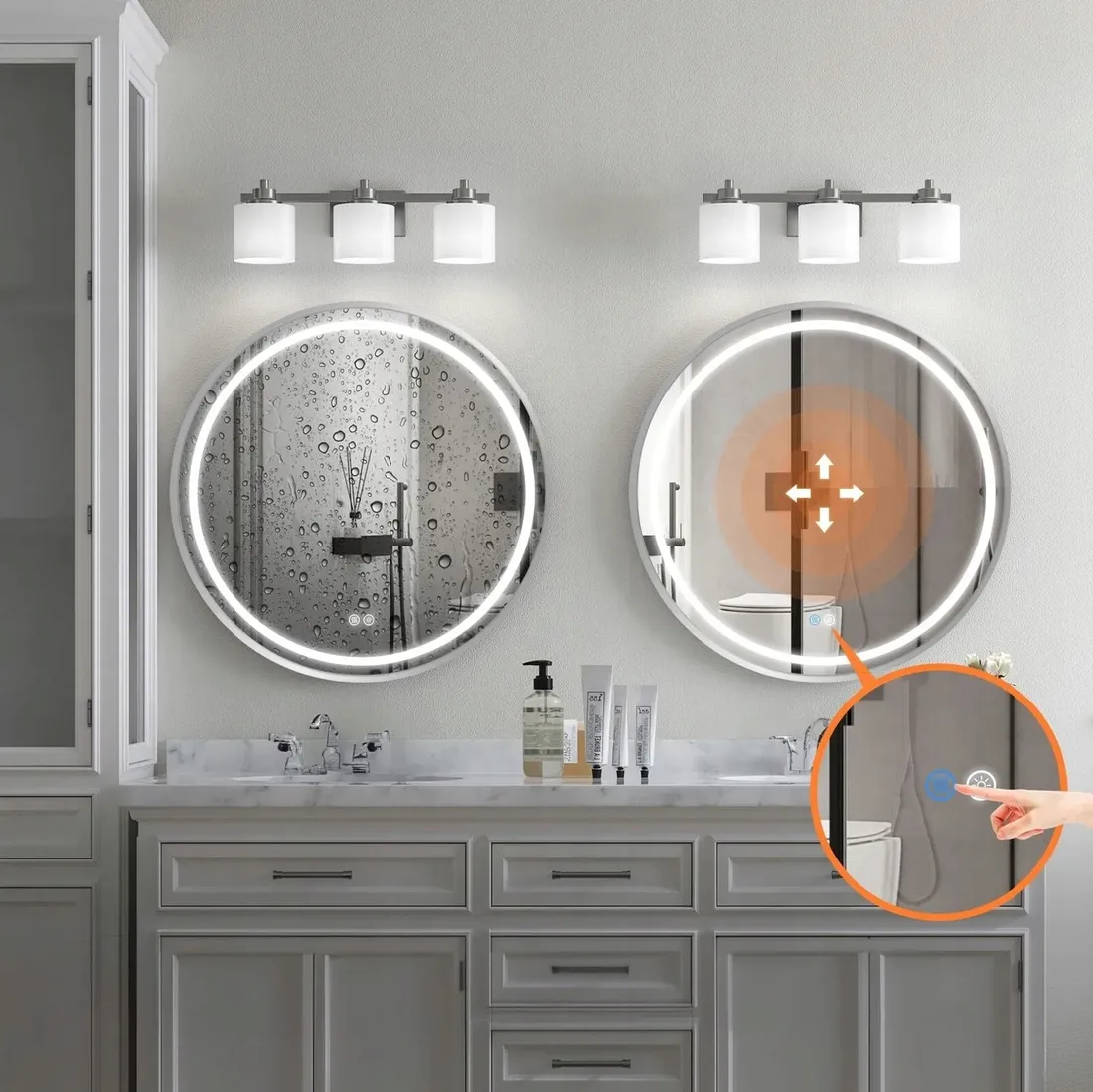 lustro-led-mmj-brush-nickle-50cm-stan-nowy
