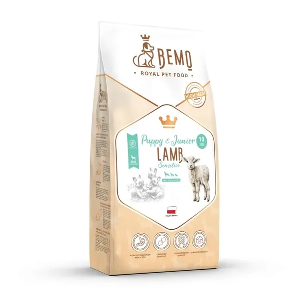 Bemo Puppy Junior Sensitive Jagnięcina 10kg Sucha Karma dla Szczeniąt M/L