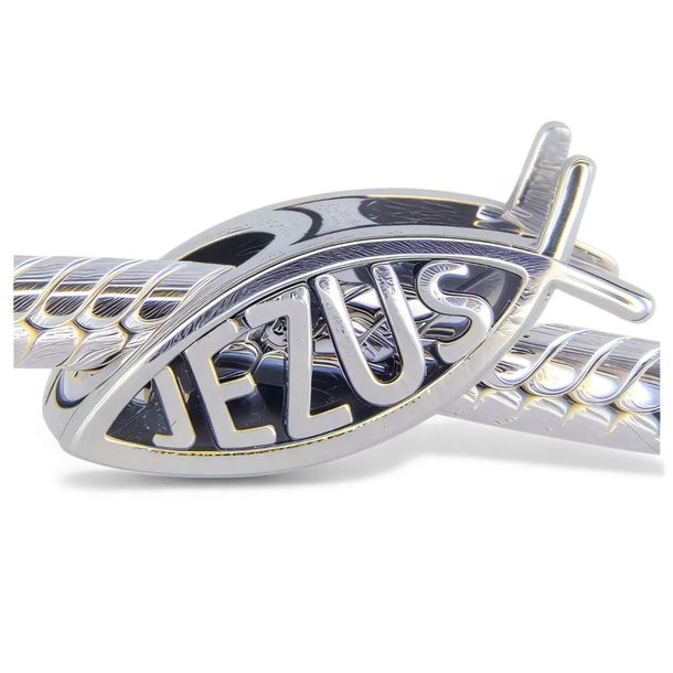 Charms JEZUS Ryba ze Srebra 925 – Symbol Chrześcijańskiej Wiary katolicyzm