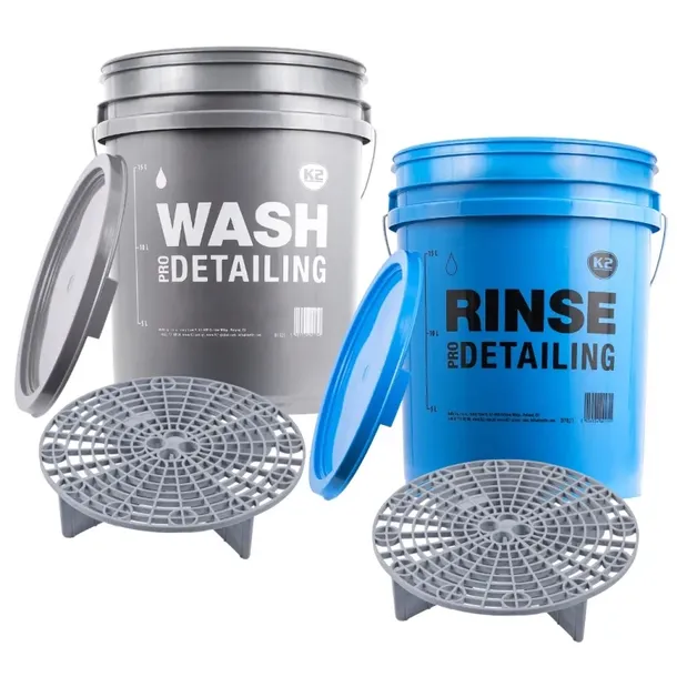 K2 WIADRO DETAILINGOWE DO MYCIA AUTA x2 + SEPARATOR BRUDU x2 + ZESTAW