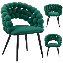 krzeslo-bubble-welur-zielone-czarne-nogi