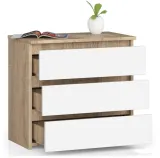 komoda-cl3-3sz-clp-dab-sonoma-bialy