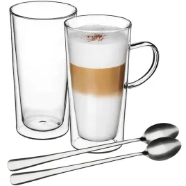 2x-szklanki-do-kawy-herbaty-latte-470ml-termiczne-podwojne-scianki-lyzeczki