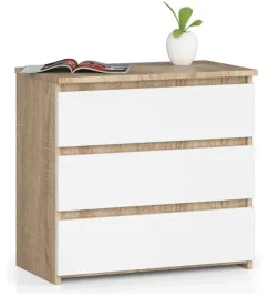 komoda-cl3-3sz-clp-dab-sonoma-bialy