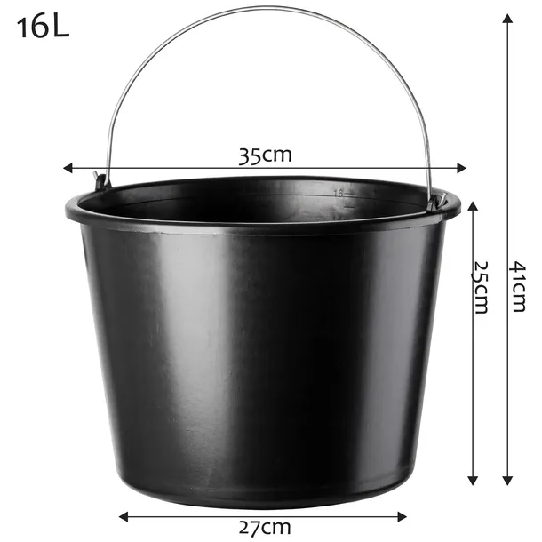 wiadro-budowlane-16l-gospodarcze-plastikowe-ogrodnicze-mocne-wiadra-12-szt-stan-nowy-pojemnosc-16-l