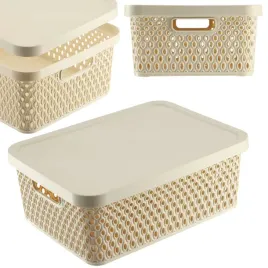 koszyk-z-pokrywa-pojemnik-organizer-do-przechowywania-pudelko-12l-bezowy