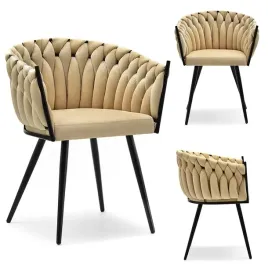 krzeslo-rosa-bezowe-noga-czarna