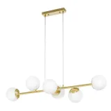 lampa-wiszaca-zlota-sufitowa-led-6x-e27-kule-klosz-mleczny-loft-stan-nowy