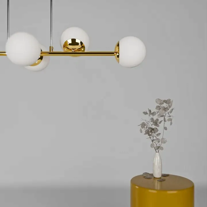 lampa-wiszaca-zlota-sufitowa-led-6x-e27-kule-klosz-mleczny-loft-stan-nowy