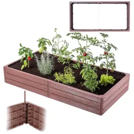 warzywniak-podwyzszona-grzadka-skrzynia-ogrodowa-rabata-brazowa-150x75cm