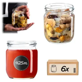 6x-sloik-425-ml-sloiki-na-przetwory-miod-dzem-konfitury-szklany-fi-82