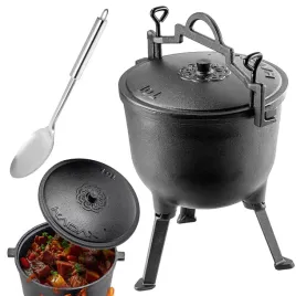 kociolek-zeliwny-mysliwski-10l-pieczonki-na-ognisko-grill-lyzka-gratis