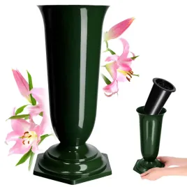 wazon-flakon-na-cmentarz-37cm-kwiaty-sztuczne-nagrobny-wklad-zielony