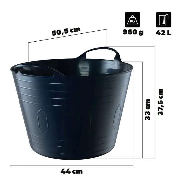 pojemnik-elastyczny-kosz-mocny-wiadro-ogrodowy-budowlane-mocne-granat-42l-pojemnosc-42-l