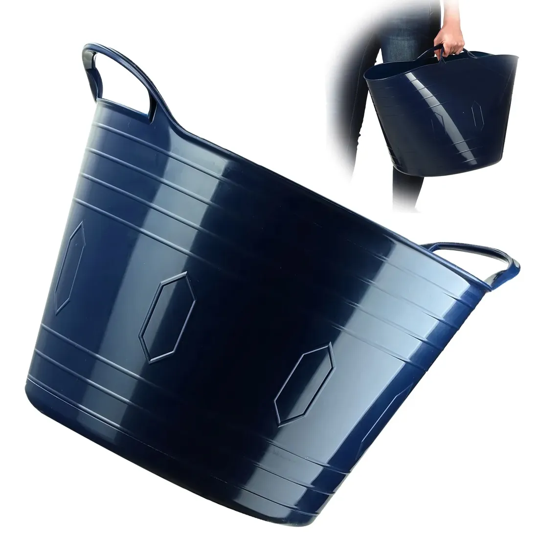 pojemnik-elastyczny-kosz-mocny-wiadro-ogrodowy-budowlane-mocne-granat-42l-stan-nowy