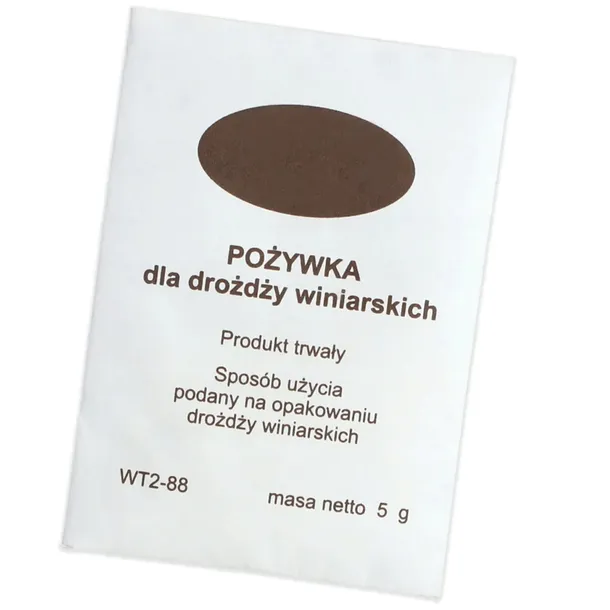 POŻYWKA DLA DROŻDŻY WINIARSKICH DROŻDZE DO WINA PRAWIDŁOWA FERMENTACJA 5 G