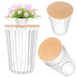 stolik-kawowy-okragly-bialy-maly-kosz-loft-ogrodowy-na-balkon-azurowy-54cm