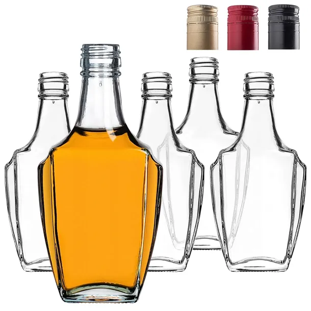 BUTELKA SZKLANA BUTELKI SZKLANE 250 ml NA NALEWKI WINO WÓDKĘ ZAKRĘTKI 10szt