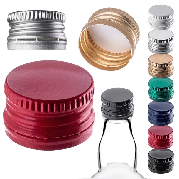 ZAKRĘTKI DO BUTELEK fi28 NAKRĘTKI NA BUTELKI ZAKRĘTKA 100szt KAPSLE 28x18mm