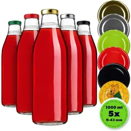 5x-butelka-szklana-1l-1000-ml-na-sok-nalewki-przetwory-soczek-z-zakretka
