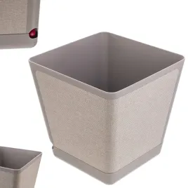doniczka-donica-oslonka-z-podstawka-kwadratowa-bezowa-wzor-tkaniny-24-cm