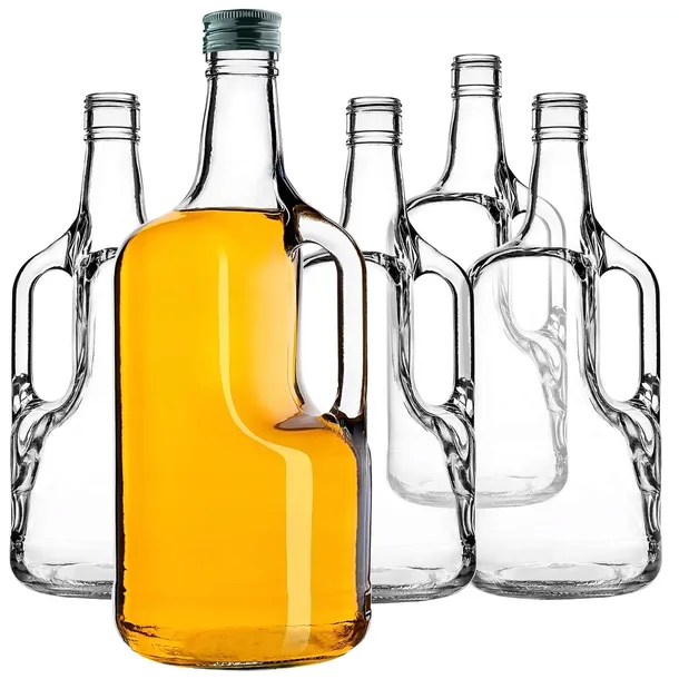 BUTELKI SZKLANE GOLIAT 1,75L NA NALEWKI WINO BIMBER LIKIER Z ZAKRĘTKĄ 5 szt