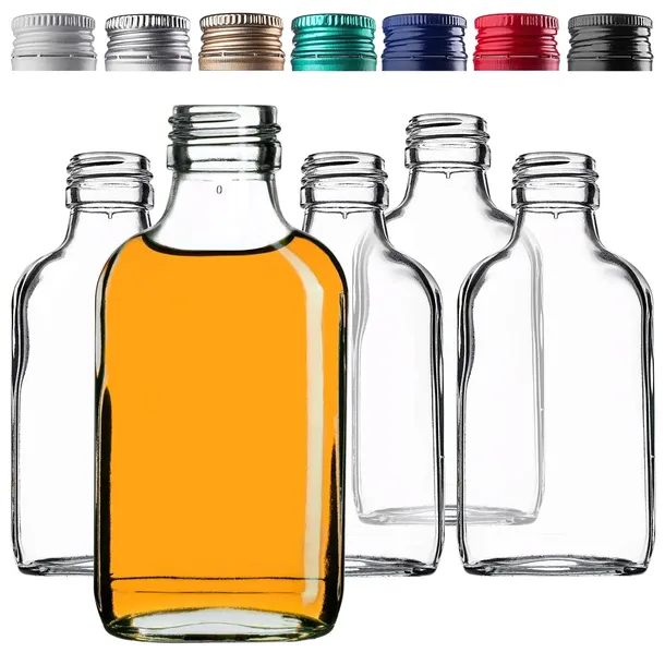 50x BUTELKI PIERSIÓWKA SZKLANA 100 ml BUTELKA NA NALEWKI BIMBER WESELNE