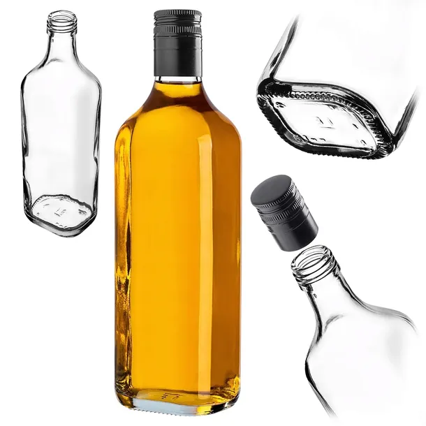 BUTELKA SZKLANA OLDSTONE 500ml 0,5L NA WHISKY BIMBER WÓDKĘ NALEWKI ZAKRĘTKA
