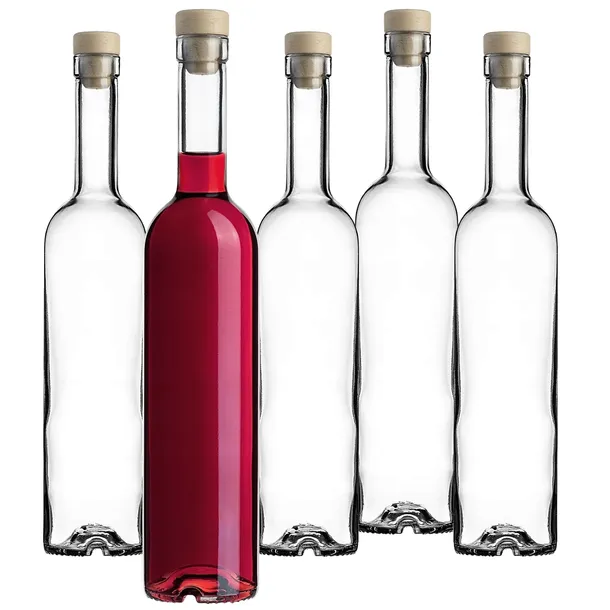 BUTELKA SZKLANA FUTURA 500 ml 0,5L BUTELKI SZKLANE NA WINO 10szt + KOREK