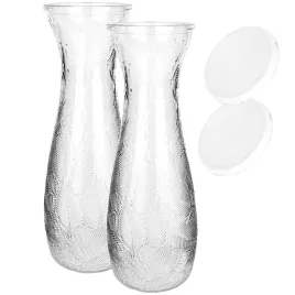 karafka-dzbanek-szklany-na-wode-1000ml-1-litr-wino-napoje-z-pokrywka-2-szt