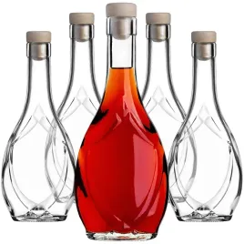 5x-butelki-szklane-icona-250ml-na-nalewki-wino-bimber-alkohol-sok-z-korkiem
