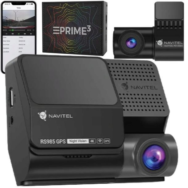 Wideorejestrator NAVITEL RS985 Duo 4K HDR GPS Wi-Fi SONY STARVIS +głośnik