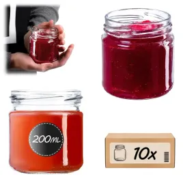 10szt-sloik-200-ml-sloiki-na-przetwory-miod-dzem-konfitury-szklany-fi-66