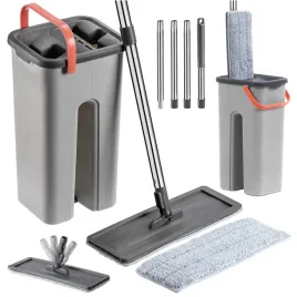 mop-plaski-z-wiadrem-dwukomorowym-wyciskaczem-6l-kij-regulowany-2-wklady