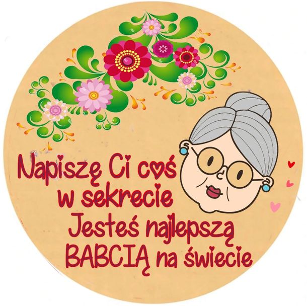 MAGNES na Dzień Dziadka i Babci Prezent Lodówka Koło UV Upominek Gift