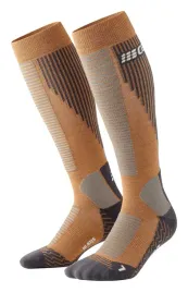 cep-meskie-skarpety-kompresyjne-z-welna-merino-cep-wysokie-brazowe-xl