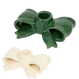 swiecznik-ceramiczny-kokardka-dekoracja-swiateczna