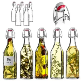 butelka-szklana-500-ml-05l-na-ocet-napoje-sok-z-korkiem-mechanicznym-5szt