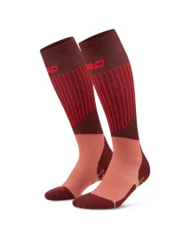 damskie-skarpety-kompresyjne-na-zime-ski-ultralight-cep-czerwone