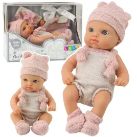 lalka-bobas-niemowlak-rozowe-ubranko-czapeczka-sliniaczek-18-cm-lean-toys