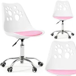 ergonomiczny-fotel-obrotowy-krzeslo-biurowe-dla-dzieci-bialo-rozowe-bauerkr