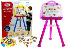 tablica-magnetyczna-stojaca-pisak-magnes-rozowa-lean-toys