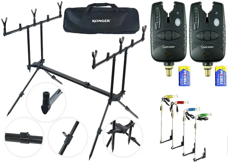 STOJAK KARPIOWE ROD POD WĘDKI SYGNALIZATOR SWINGER