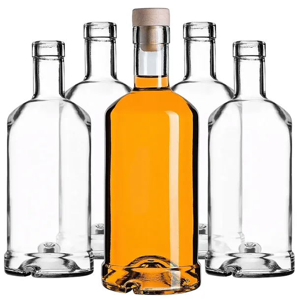BUTELKI SZKLANE TADEK 500ml 0,5L NA WINO NALEWKI WINO LIKIER 5szt Z KORKIEM