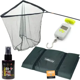 duzy-zestaw-wedkarski-podbierak-mata-karpiowa-waga-odkazacz-do-ran