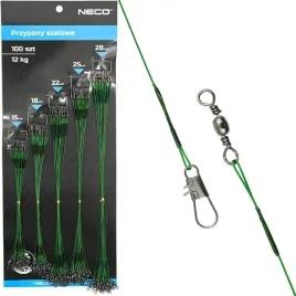 stalowe-przypony-na-szczupaka-stalki-zestaw-100szt-zielone