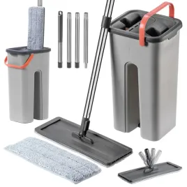 mop-plaski-z-wiadrem-dwukomorowym-wyciskaczem-6l-kij-regulowany-2-wklady